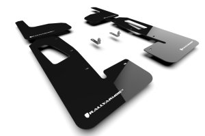Rivian R1T Mud Flap - Rally Armor - UR Black with White Logo - Black - `22-`25 Rivian R1T Mud Flap - Rally Armor - UR Black with White Logo - Black - `22-`25